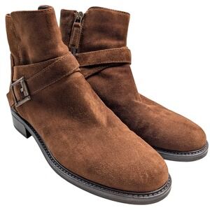 Aquatalia Bree Suede Boots Women Size 8 Brown Zipper Boho‎ Festival